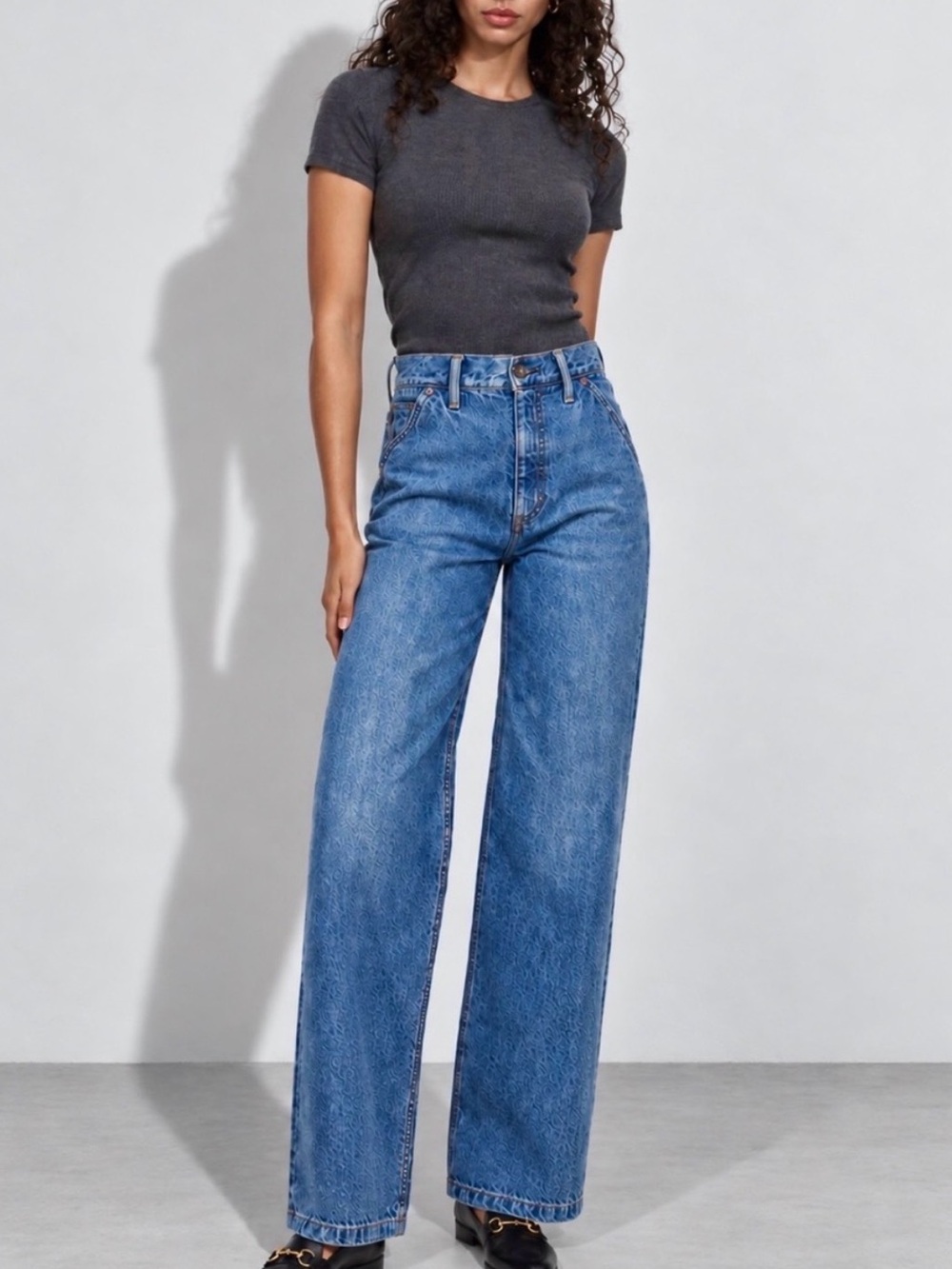 Aritzia DENIM FORUM The Farrah High Rise Wide Leg Jeans Size 26